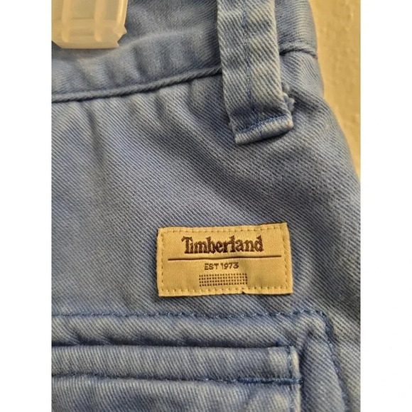 Timberland Mens Classic Cargo Chino Light Blue Distressed Shorts Size 33 - Picture 12 of 12